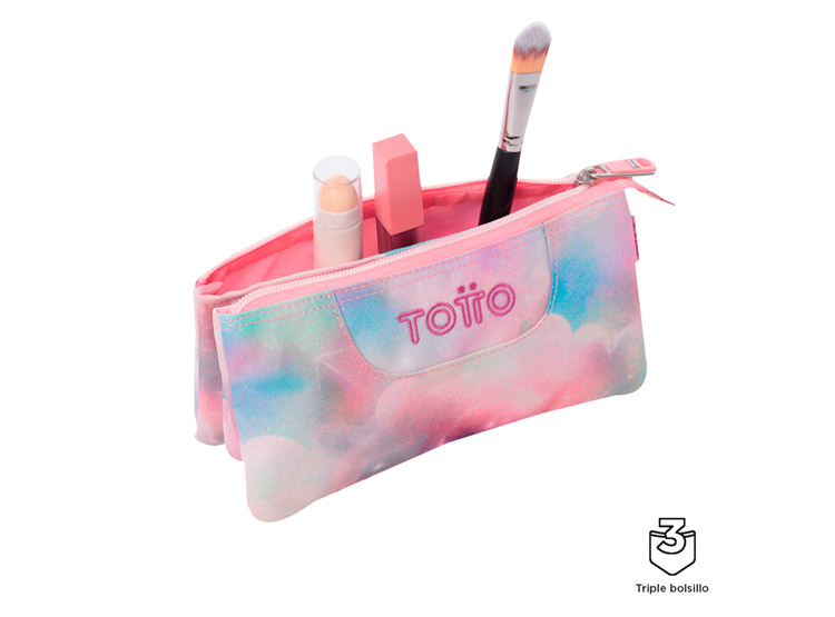 ESTUCHE TOTTO TABLERO GLITTER AZUL - 3