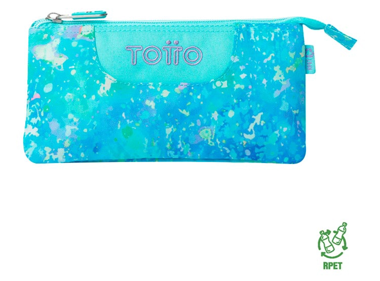 ESTUCHE TOTTO TABLERO AZUL ESTAMPADO - 1
