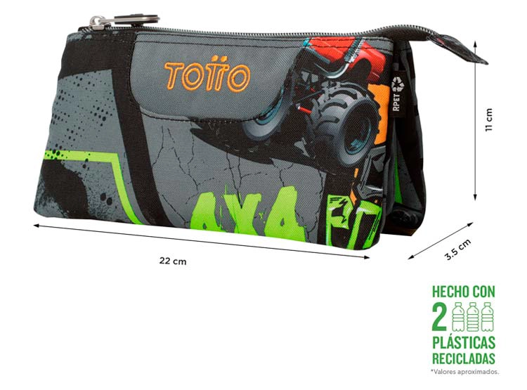 ESTUCHE TOTTO TABLERO NEGRO ESTAMPADO - 2