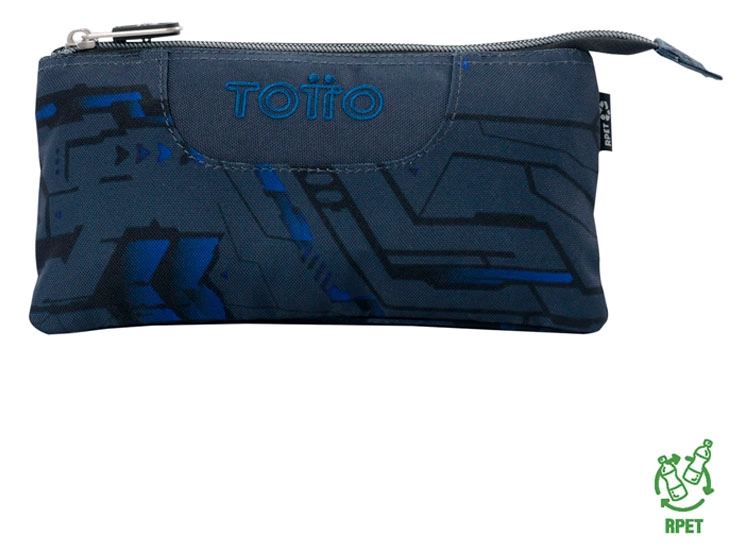 ESTUCHE TOTTO TABLERO GRIS ESTAMPADO - 1