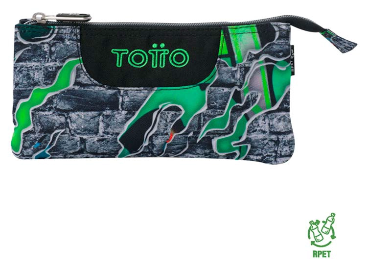 ESTUCHE TOTTO TABLERO GRIS ESTAMPADO - 1