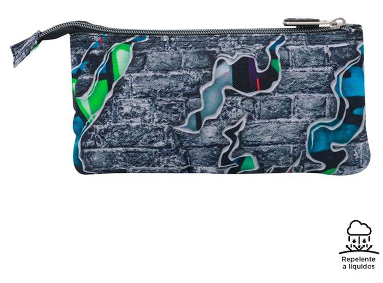 ESTUCHE TOTTO TABLERO GRIS ESTAMPADO - 4