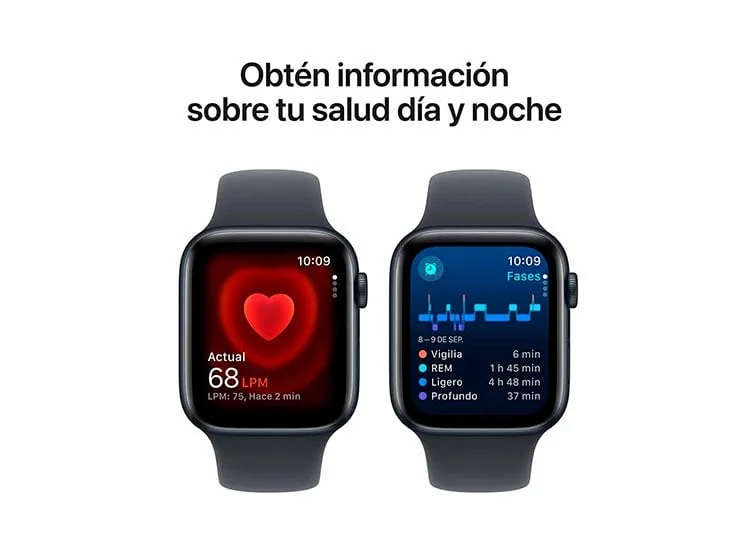 APPLE WATCH SE (GPS) - ALUMINIO 44 MM MEDIANOCHE- CORREA DEPORTIVA MEDIANOCHE- M/L - 5