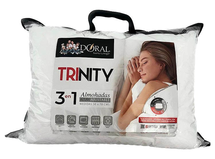 ALMOHADA DORAL TRINITY 3 EN 1 50X70 - 3