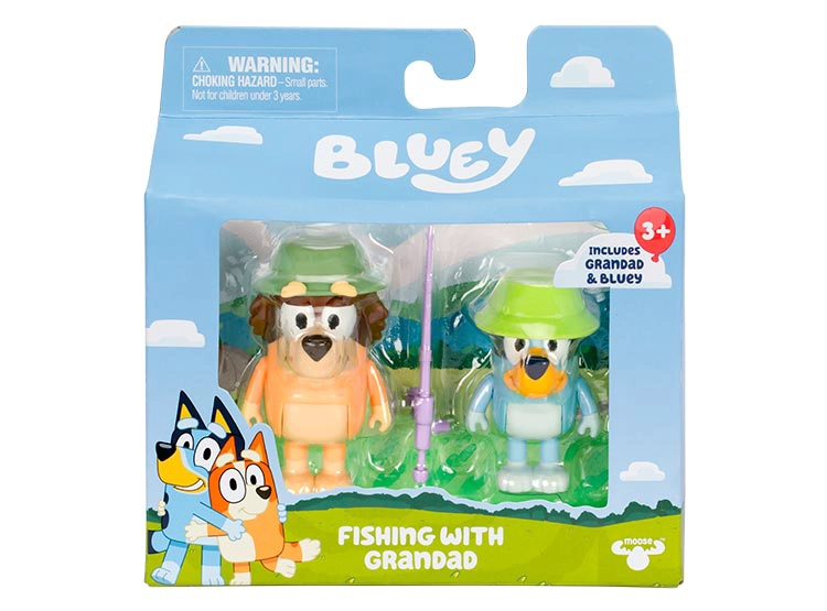 BLUEY PACK 2 FIGURAS PERSONAJES FISHING - 1