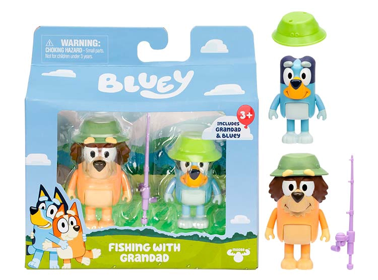 BLUEY PACK 2 FIGURAS PERSONAJES FISHING - 4