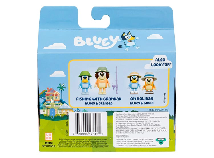 BLUEY PACK 2 FIGURAS PERSONAJES FISHING - 8