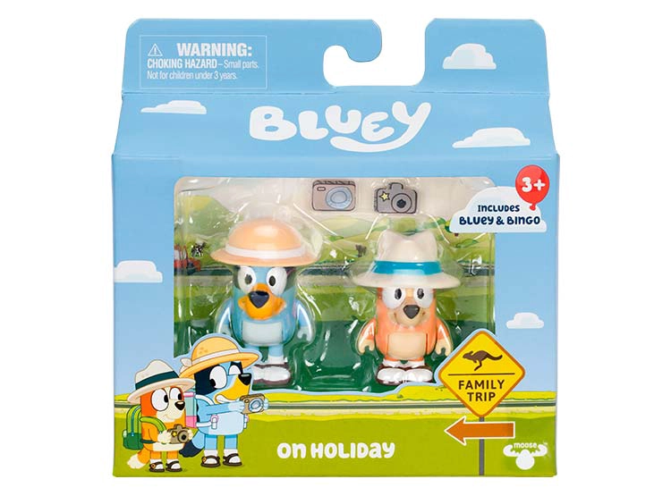 BLUEY PACK 2 FIGURAS PERSONAJES HOLIDAYS - 1