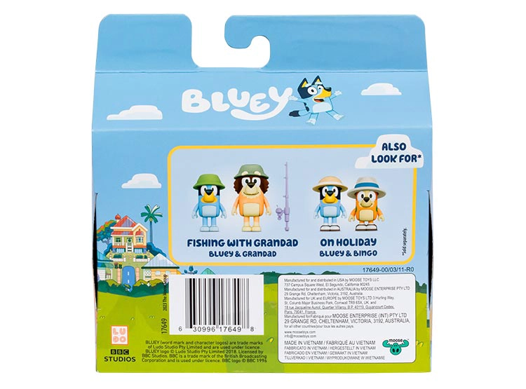 BLUEY PACK 2 FIGURAS PERSONAJES HOLIDAYS - 10