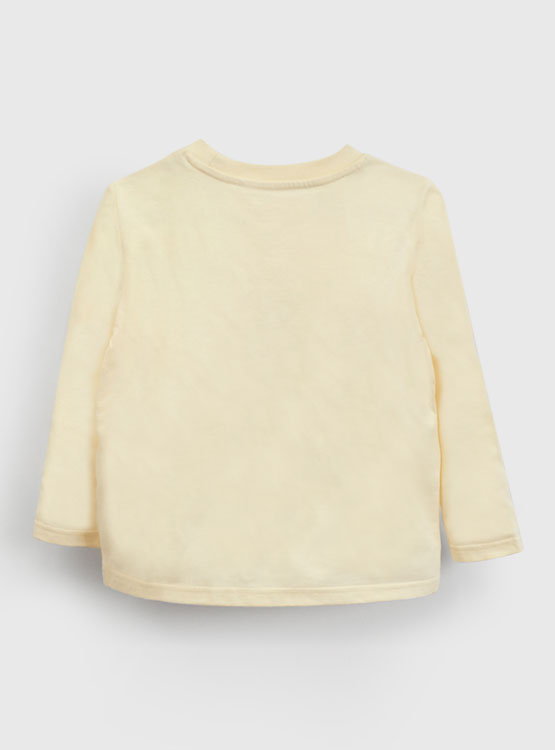POLERA MANGA LARGA ALGODÓN NIÑO COLLOKY CREMA ESTAMPADO - 2