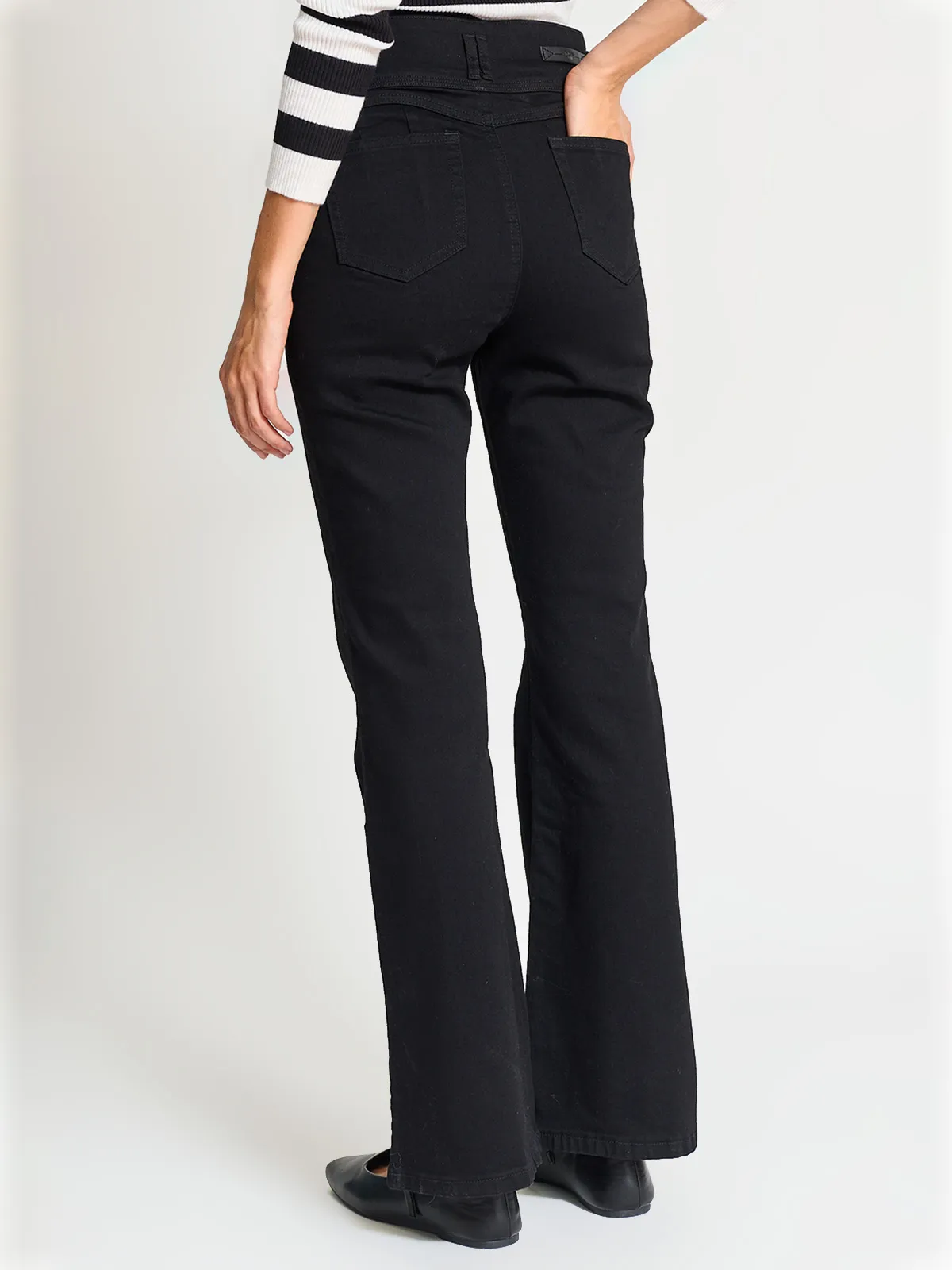 JEANS ALGODÓN FLARE MUJER INDEX NEGRO - 3