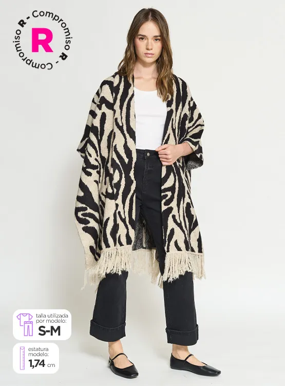 SWEATER MUJER MARQUIS TIPO PONCHO - 2