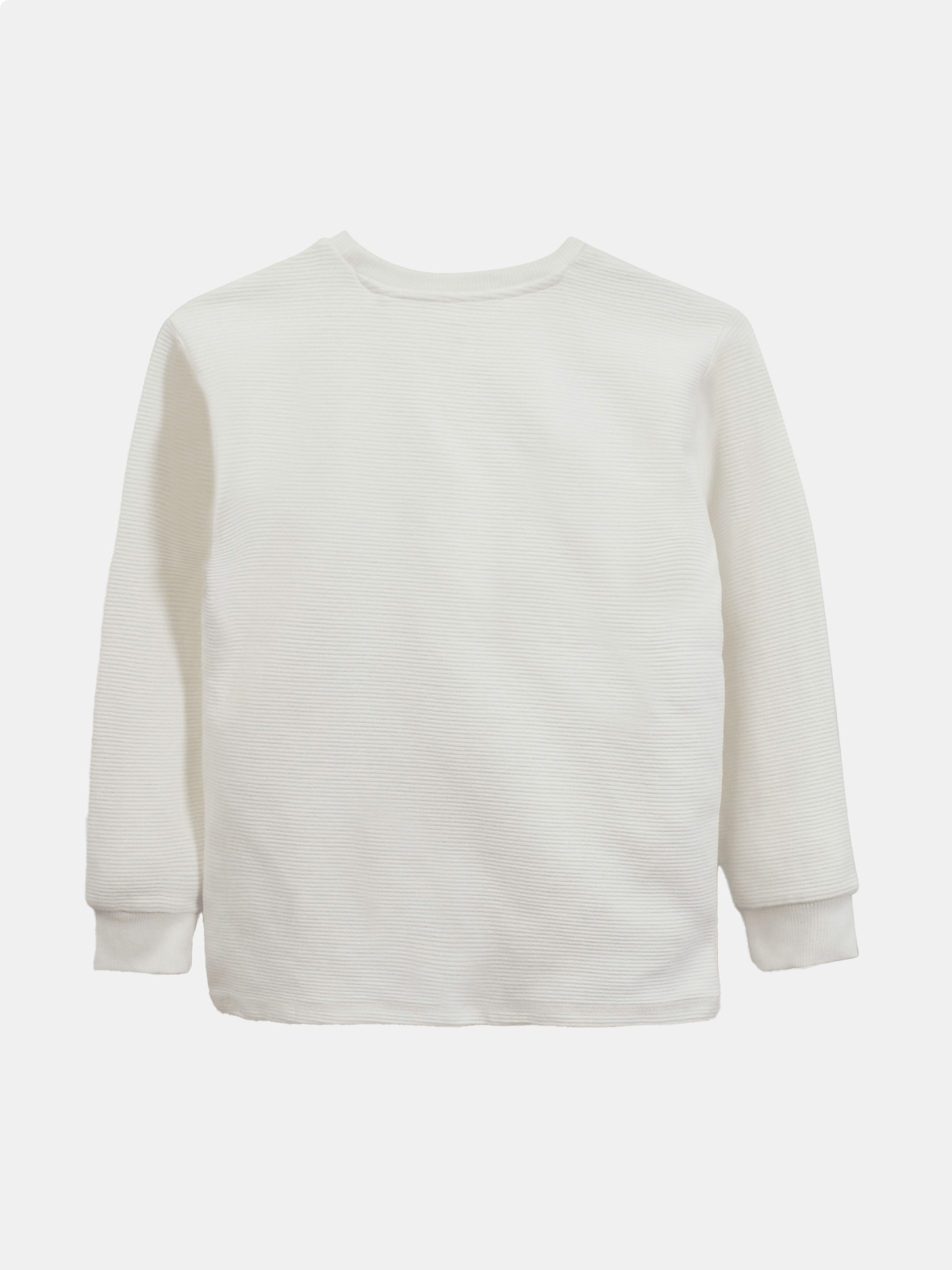 POLERA MANGA LARGA ALGODÓN NIÑO COLLOKY BLANCO TEXTURA - 2