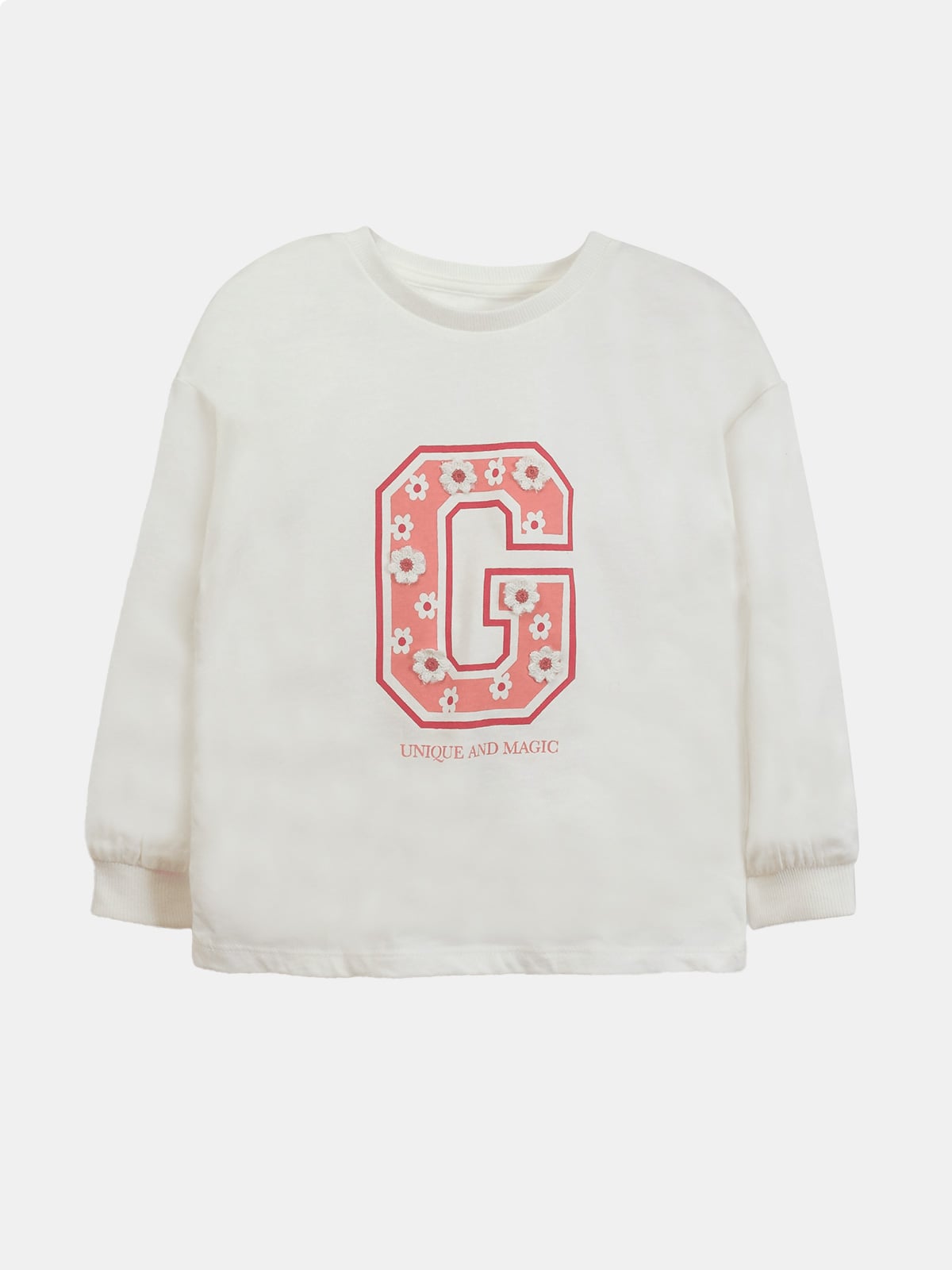 POLERA MANGA LARGA ALGODÓN NIÑA COLLOKY BLANCO - 1