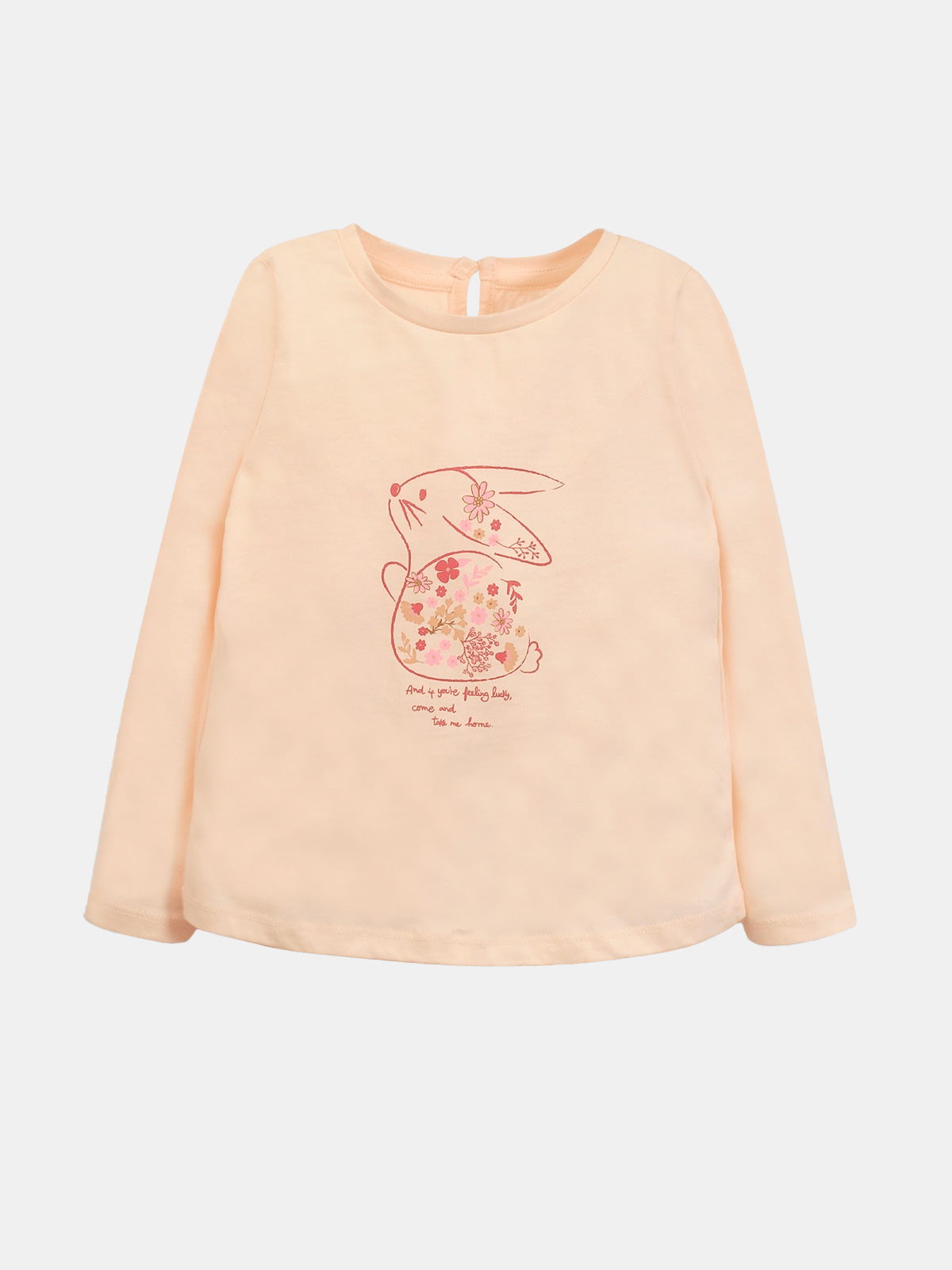POLERA MANGA LARGA ALGODÓN NIÑA COLLOKY ROSADO CONEJO