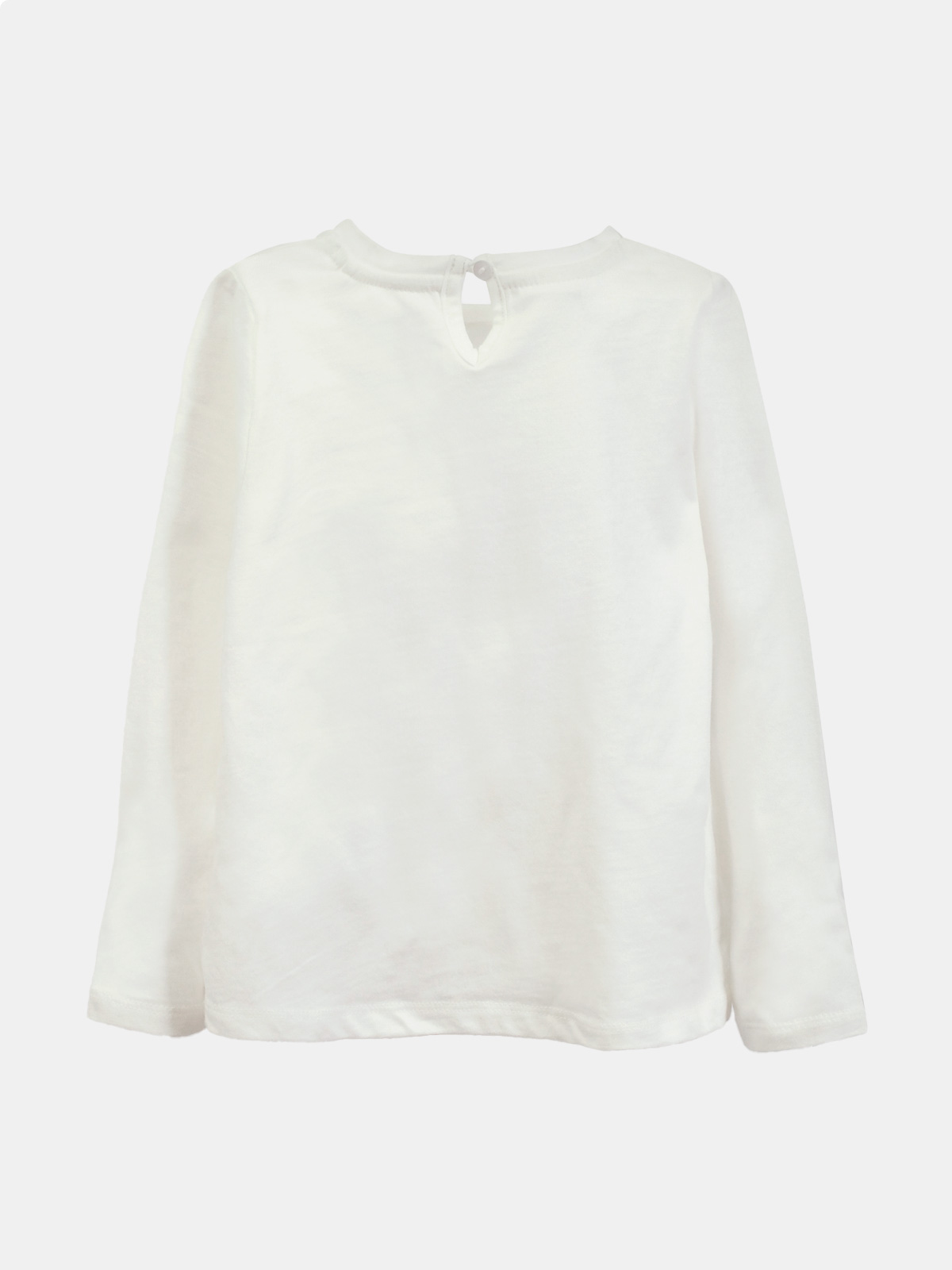 POLERA MANGA LARGA ALGODÓN NIÑA COLLOKY BLANCO FLORES - 2
