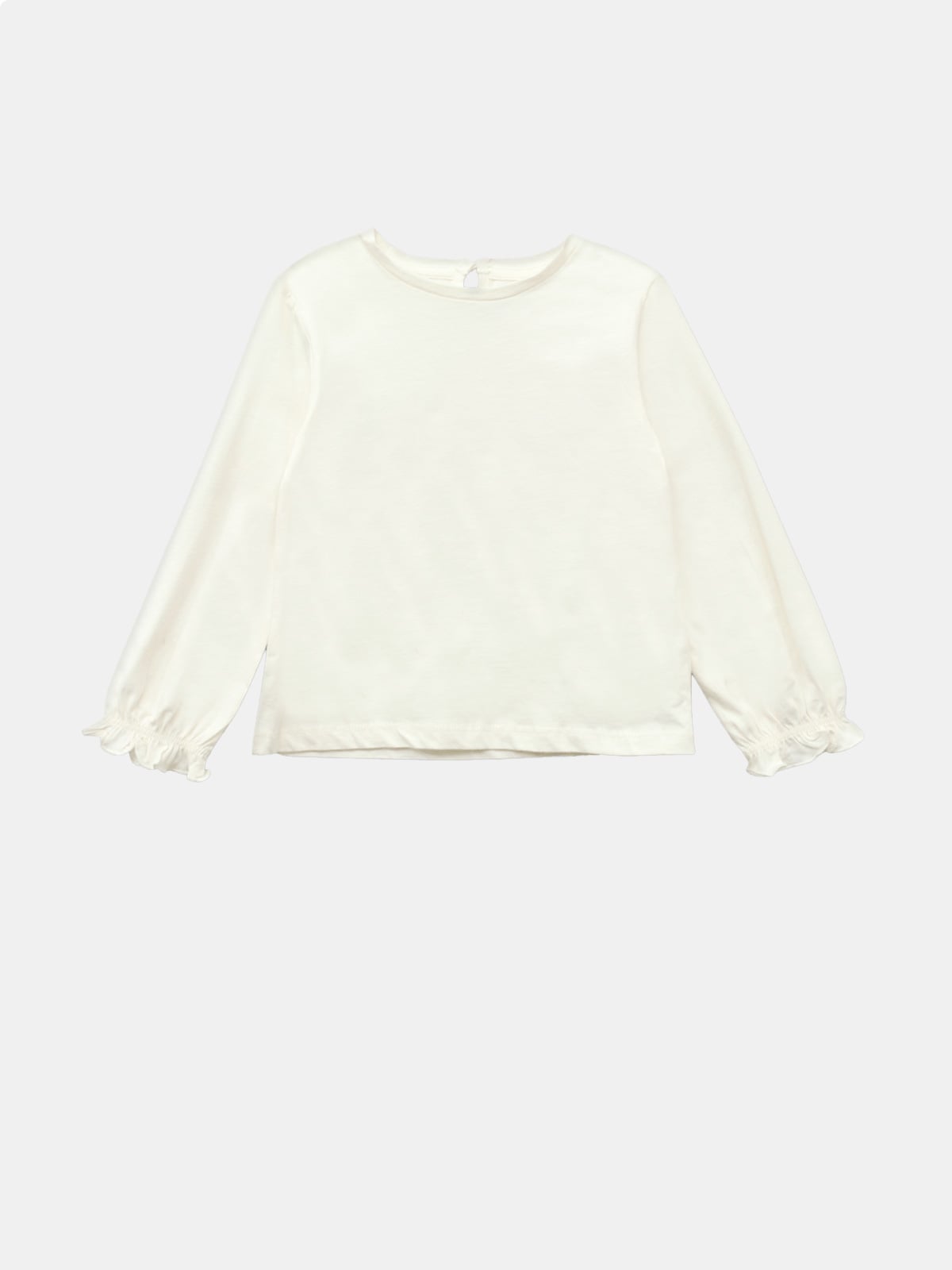 POLERA MANGA LARGA ALGODÓN NIÑA COLLOKY BLANCO CORAZÓN - 1