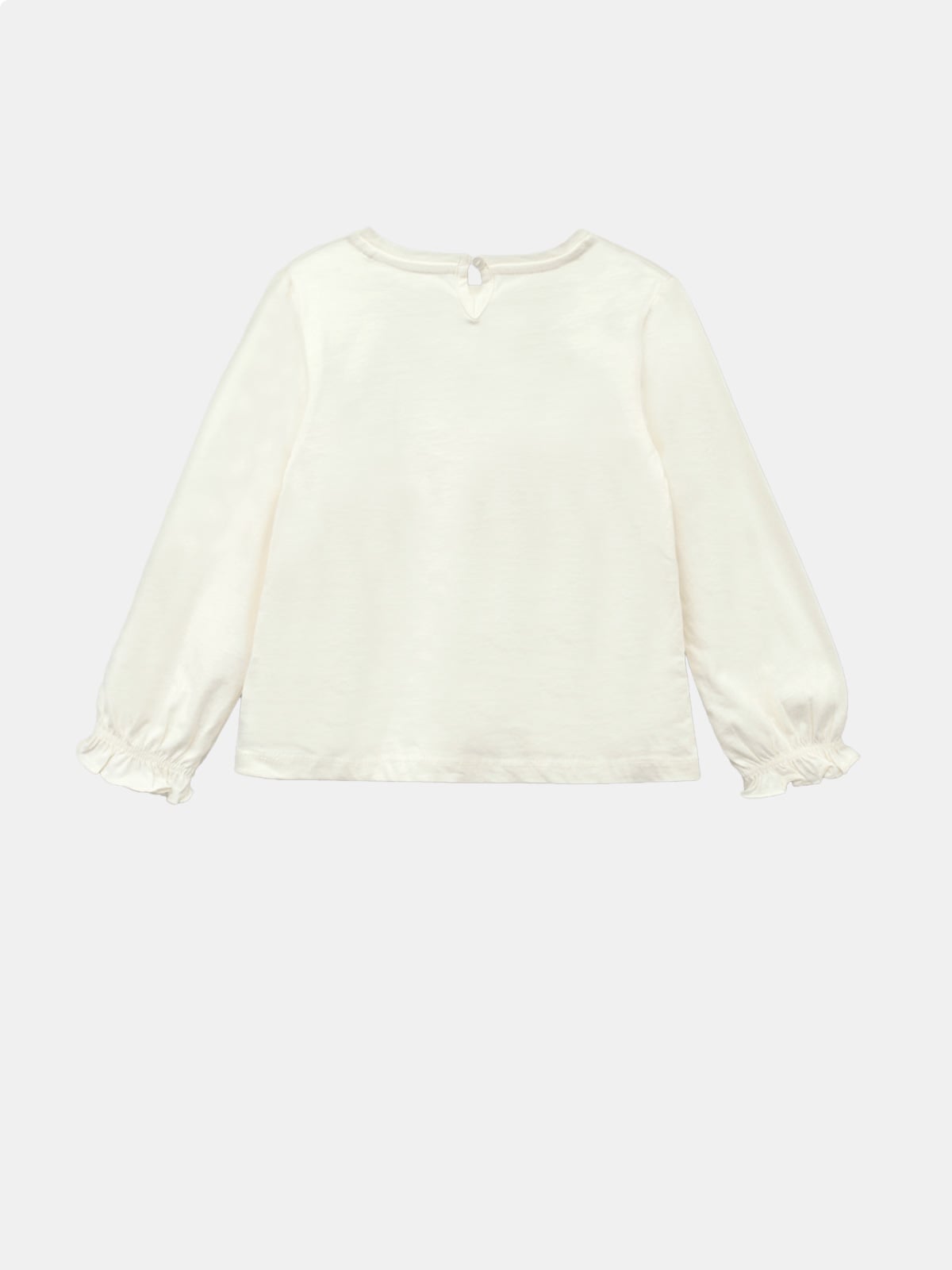 POLERA MANGA LARGA ALGODÓN NIÑA COLLOKY BLANCO CORAZÓN - 2