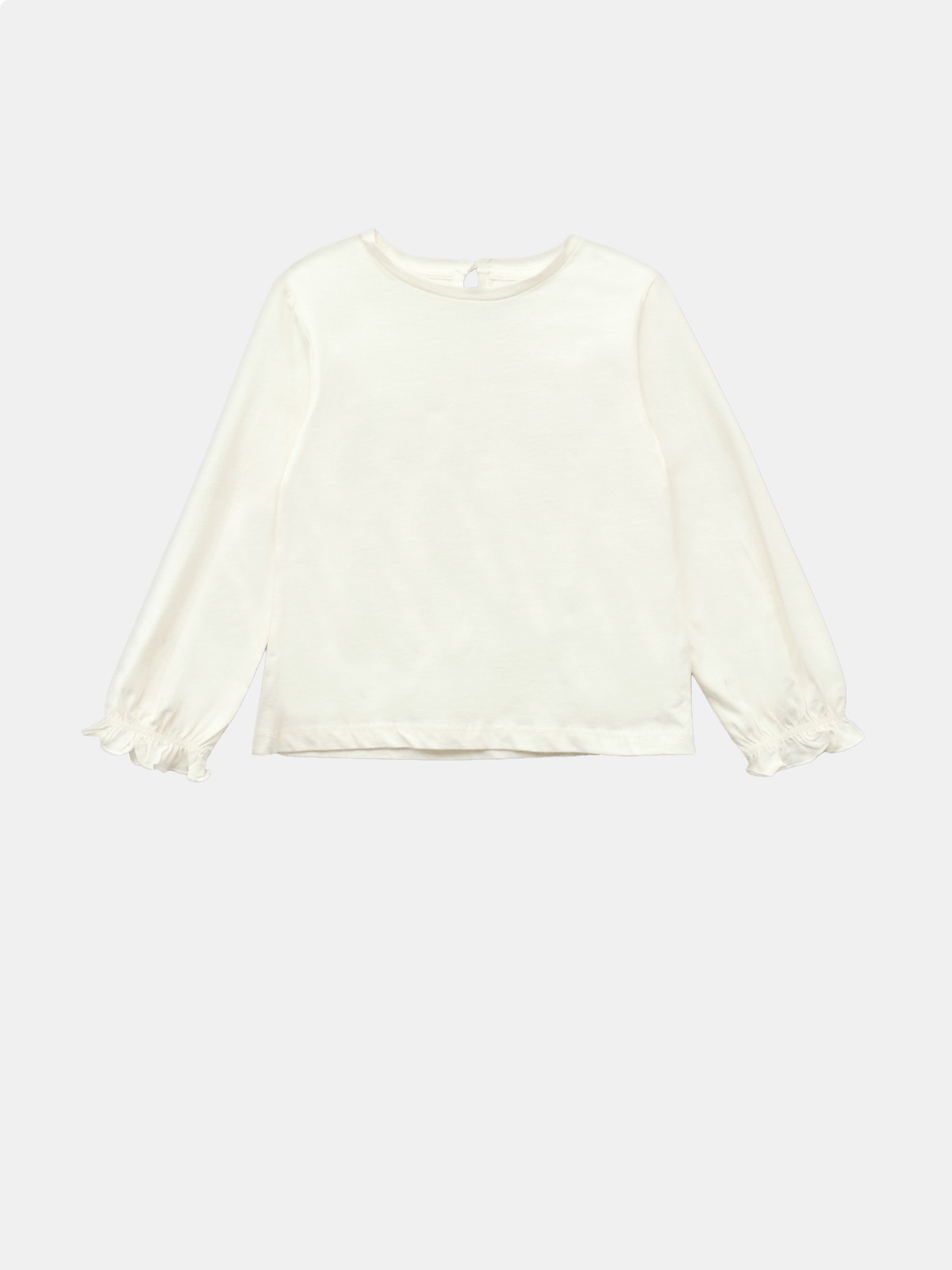 POLERA MANGA LARGA ALGODÓN NIÑA COLLOKY BLANCO CORAZÓN - 1