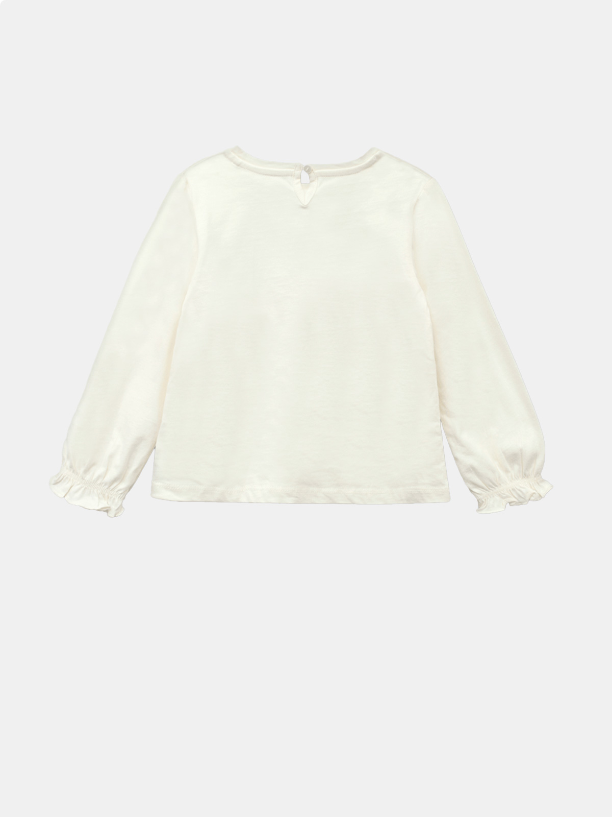 POLERA MANGA LARGA ALGODÓN NIÑA COLLOKY BLANCO CORAZÓN - 2