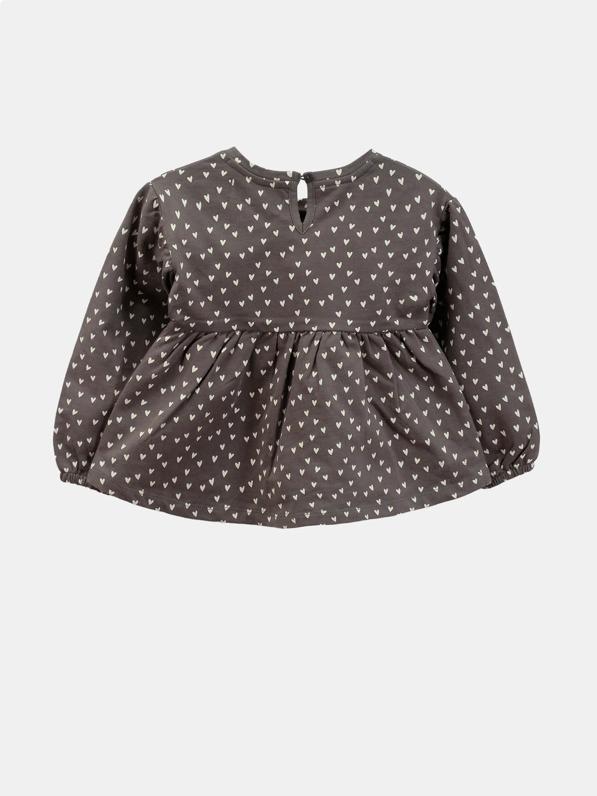 POLERA MANGA LARGA ALGODÓN NIÑA COLLOKY GRAFITO CORAZÓN - 2