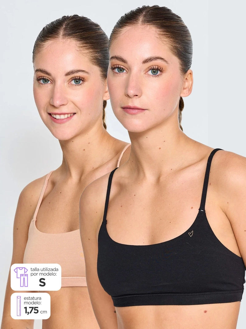 PACK 2 SOSTENES BRALETTE MUJER INDEX 224-652 - 1