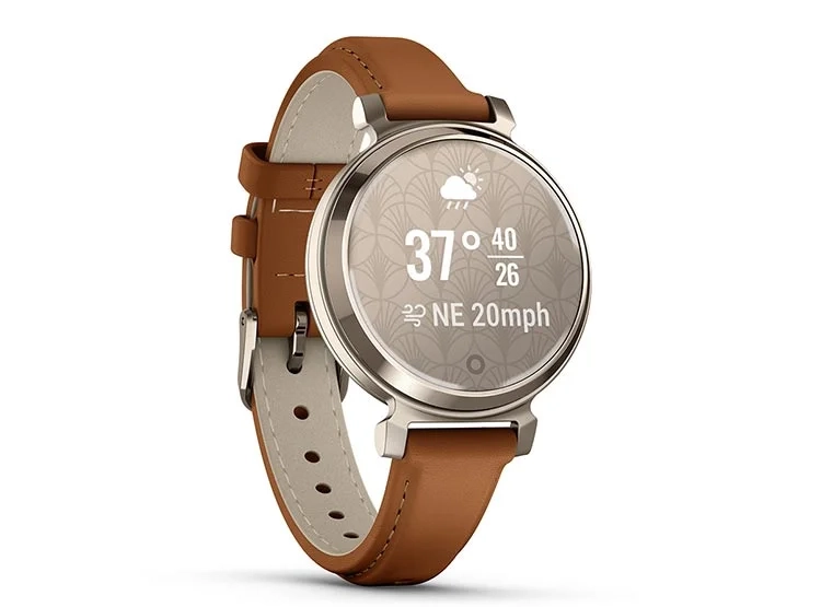 SMARTWATCH GARMIN LILY 2 CLASSIC ORO CREMA CORREA DE CUERO MARRÓN - 7