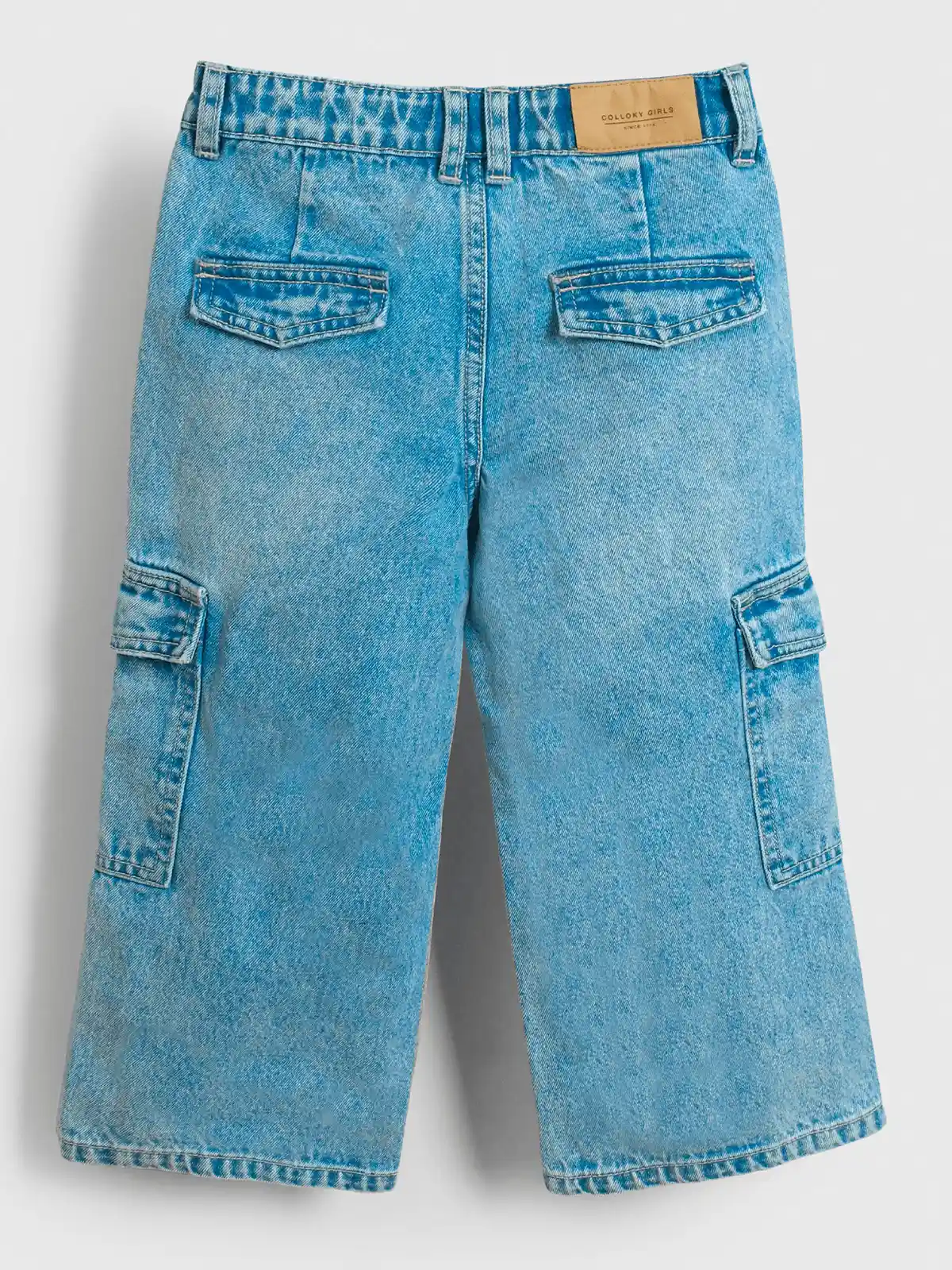 JEANS ALGODÓN CARGO NIÑA COLLOKY CELESTE - 2