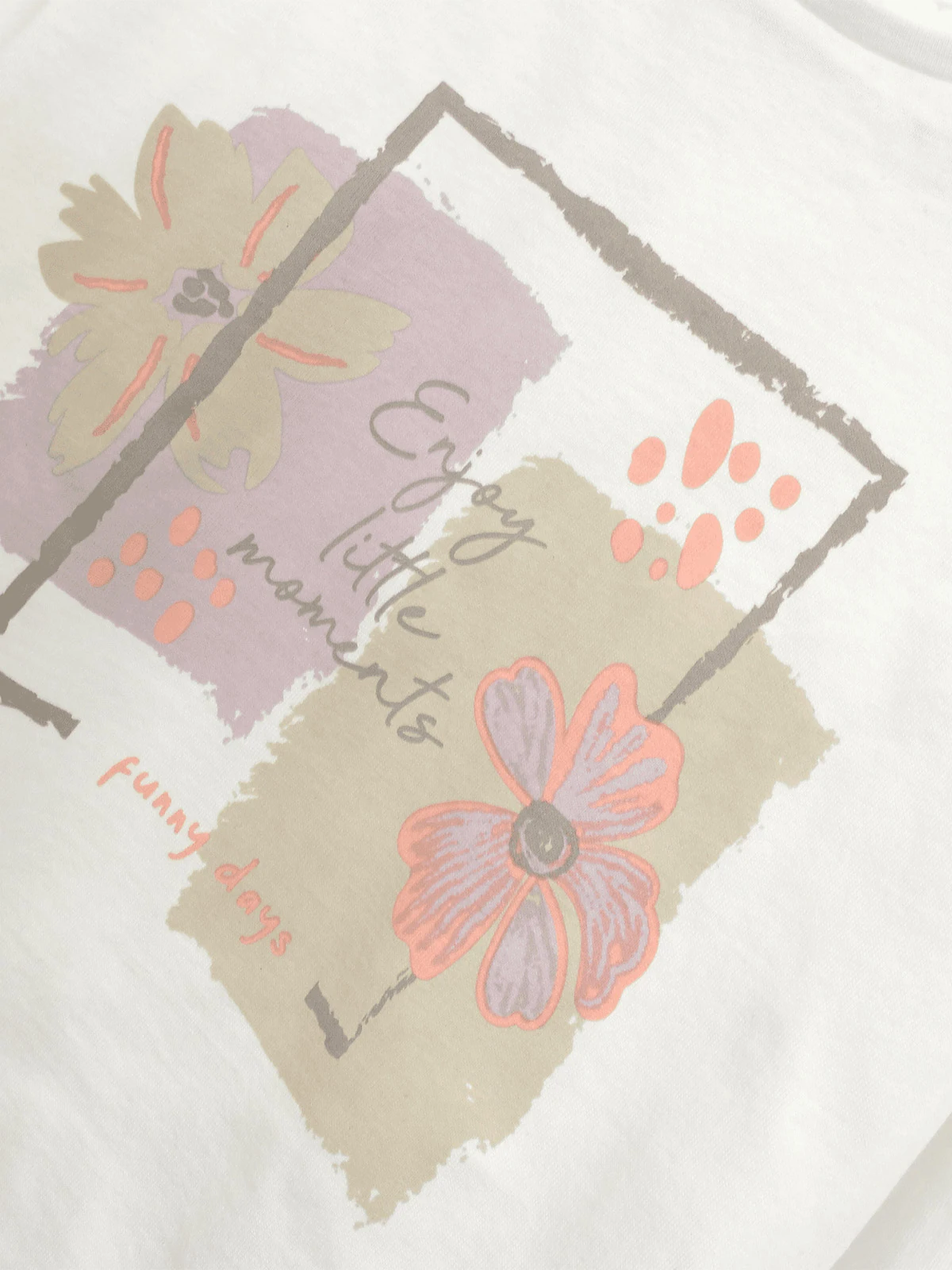 POLERA ALGODÓN NIÑA COLLOKY BLANCO FLORES - 3