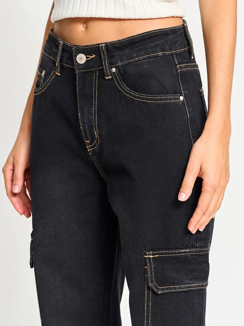 JEANS MUJER INDEX CARGO - 4