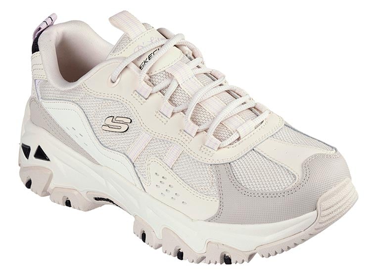 ZAPATILLAS MUJER SKECHERS CASUALES CREMA D'LITES HIKER - 2