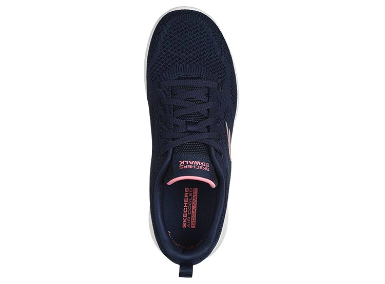 ZAPATILLAS MUJER SKECHERS CASUALES AZUL MARINO GO WALK JOY - 4