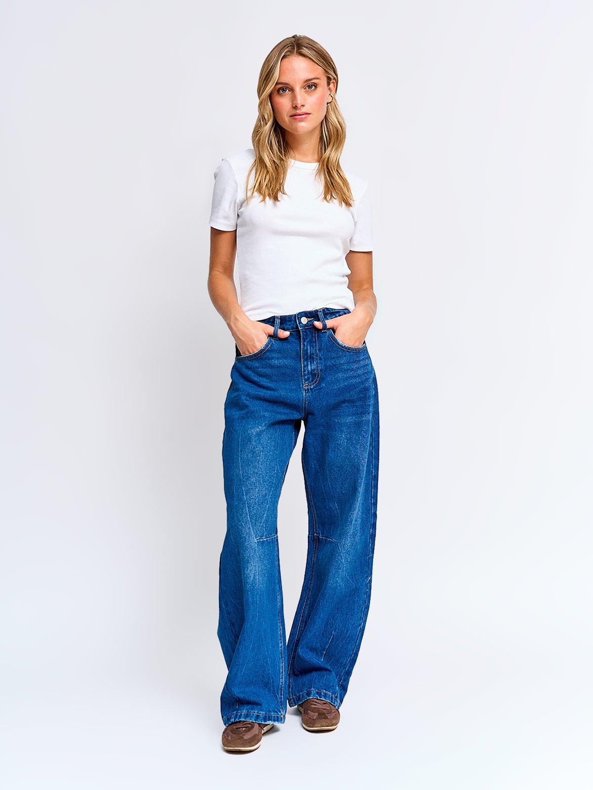 JEANS MUJER INDEX ALGODÓN BALLOON TIRO MEDIO - 2