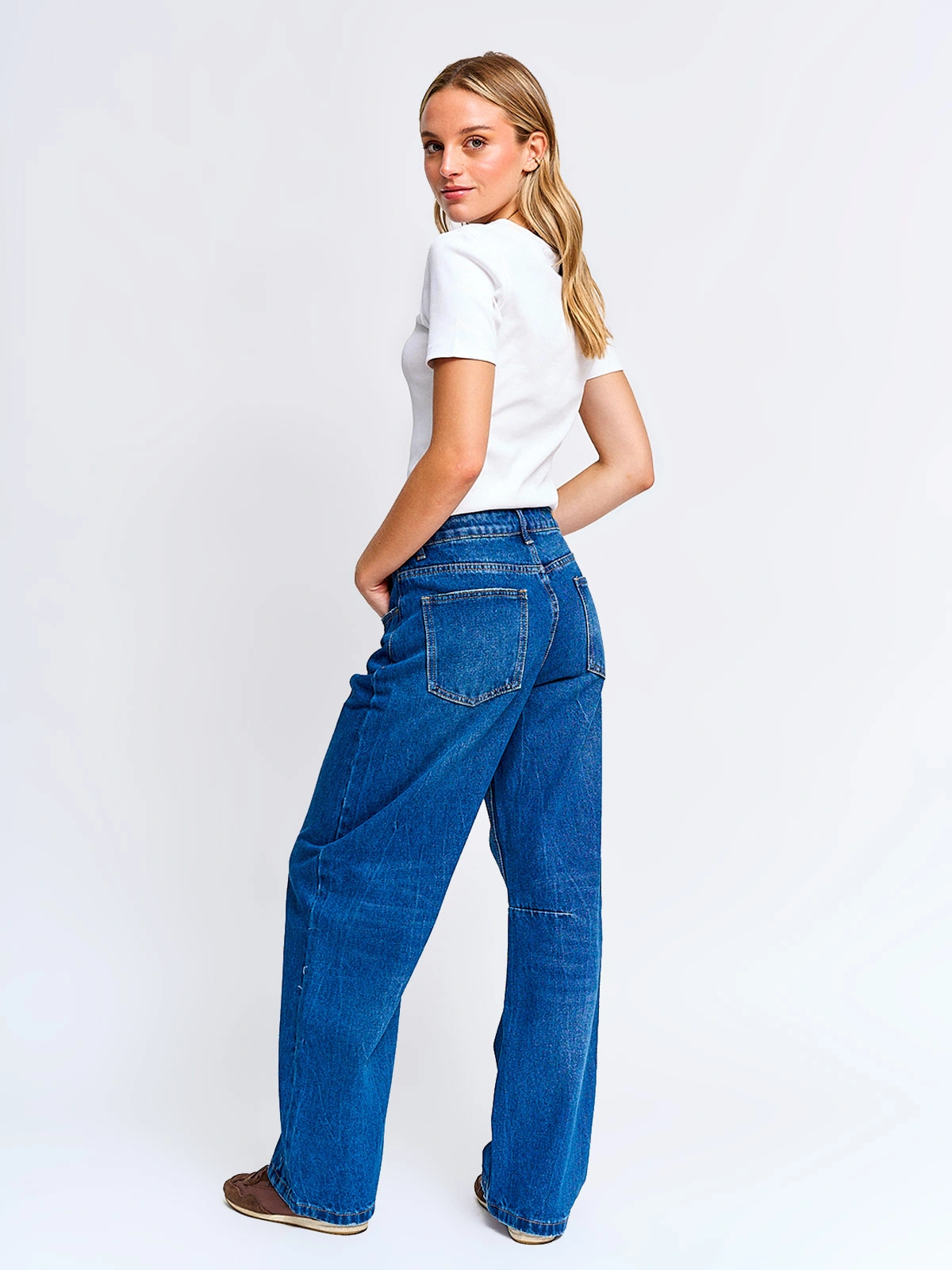 JEANS MUJER INDEX ALGODÓN BALLOON TIRO MEDIO - 4