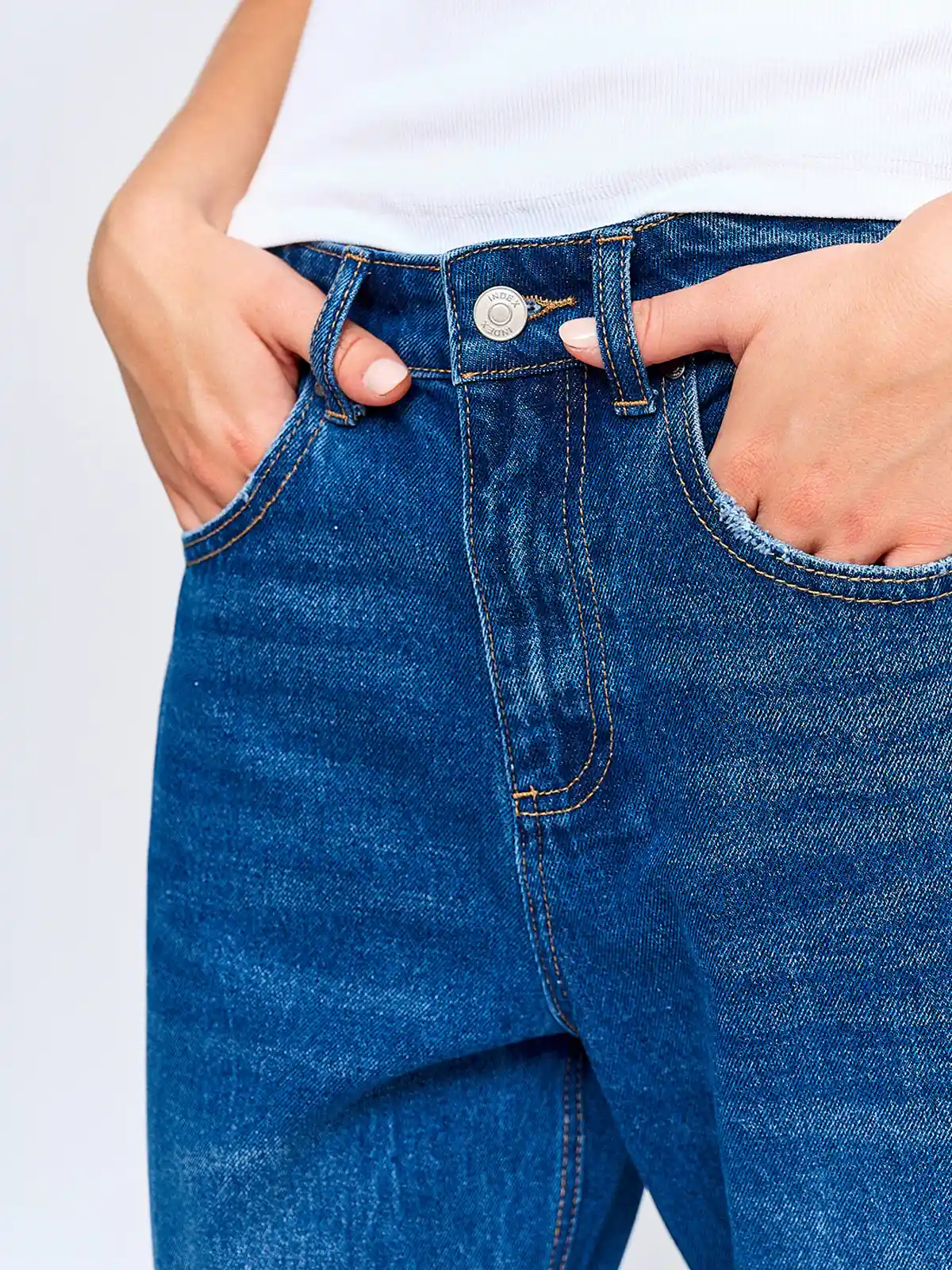 JEANS MUJER INDEX ALGODÓN BALLOON TIRO MEDIO - 5