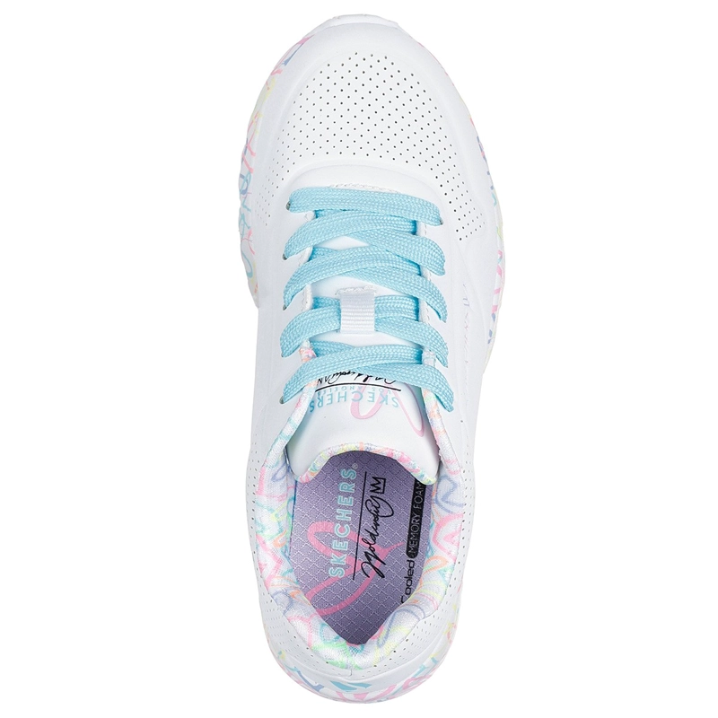 ZAPATILLAS NIÑA SKECHERS CASUALES BLANCO UNO LITE SKX 314976L-WPTQ - 4