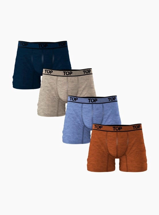 PACK X4 BÓXER ALGODÓN HOMBRE TOP - 1
