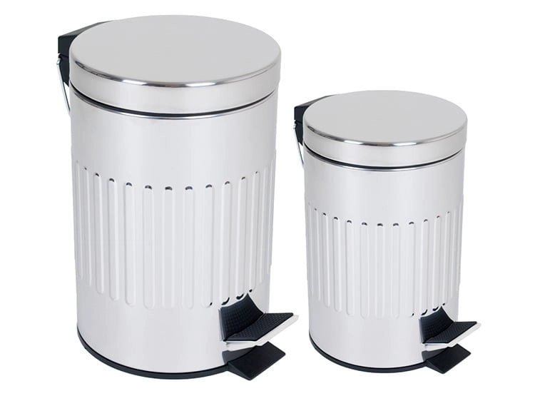 SET X2 PAPELERO DORAL ACERO INOXIDABLE 12L + 3L - 1