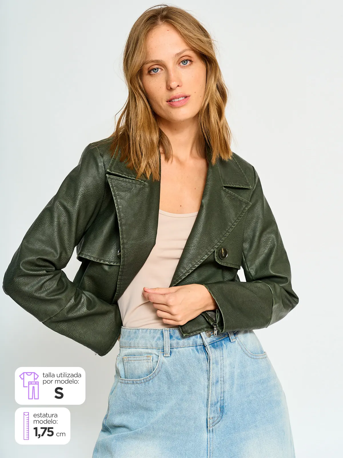 CHAQUETA MUJER MARQUIS VERDE TRENCH GASTADO - 1