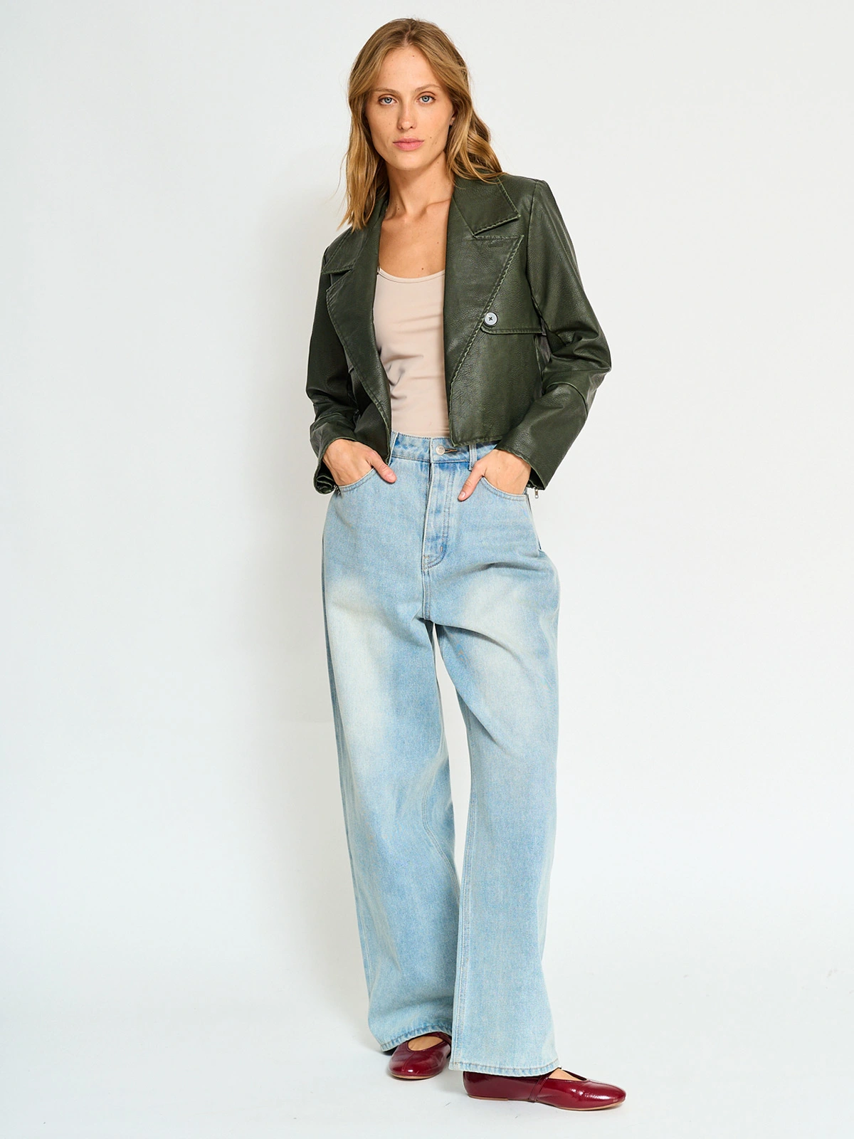 CHAQUETA MUJER MARQUIS VERDE TRENCH GASTADO - 4