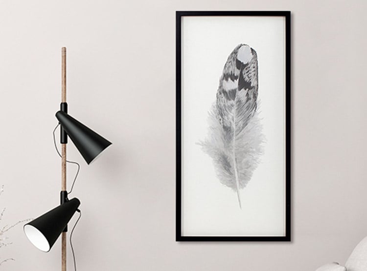 CUADRO MOOD PLUMA 1 45X90 - 5