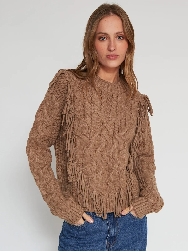 SWEATER MUJER TATIENNE TRENZAS FLECOS - 2
