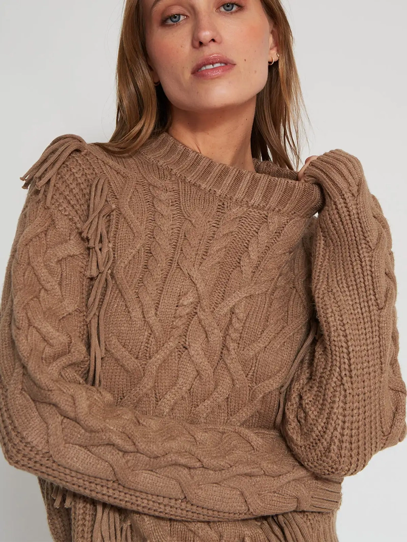 SWEATER MUJER TATIENNE TRENZAS FLECOS - 4