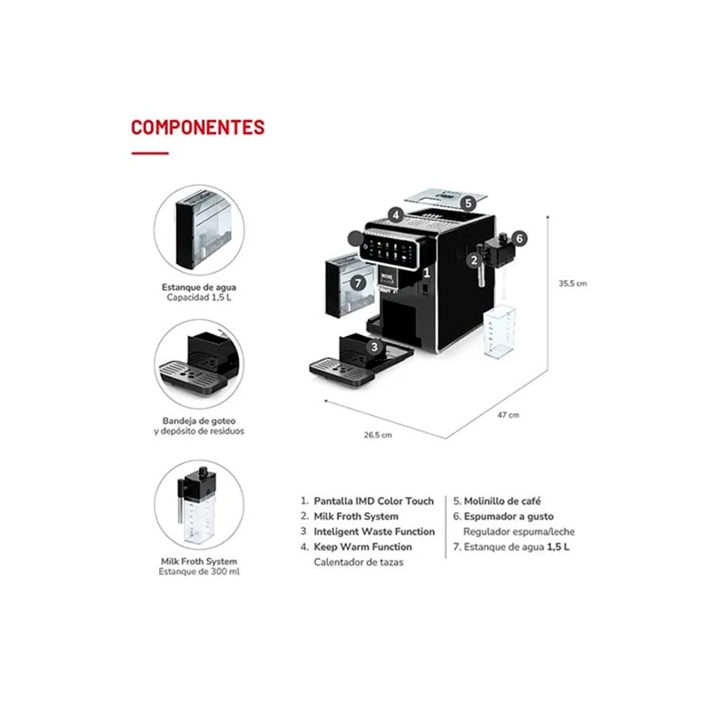 CAFETERA THOMAS HIDROPRESIÓN AUTOMÁTICA SUPREMAKAFFEE TH-175DEML - 5