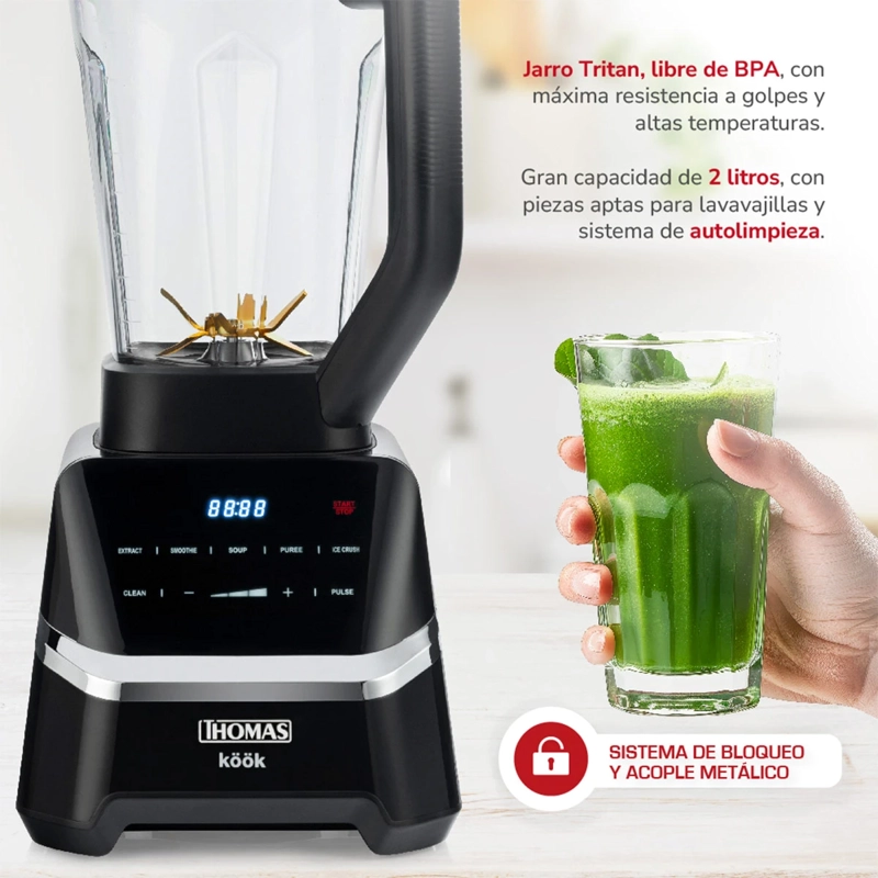 LICUADORA THOMAS KÖÖK PRO 2HP TH-860D 1500W 2L - 5