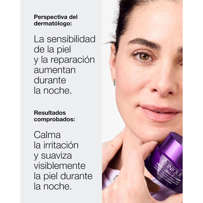 CREMA ANTIEDAD CLINIQUE NOCTURNA RECOVERY CREAM + MASK SMART CLINICAL REPAIR 50 ML - 8