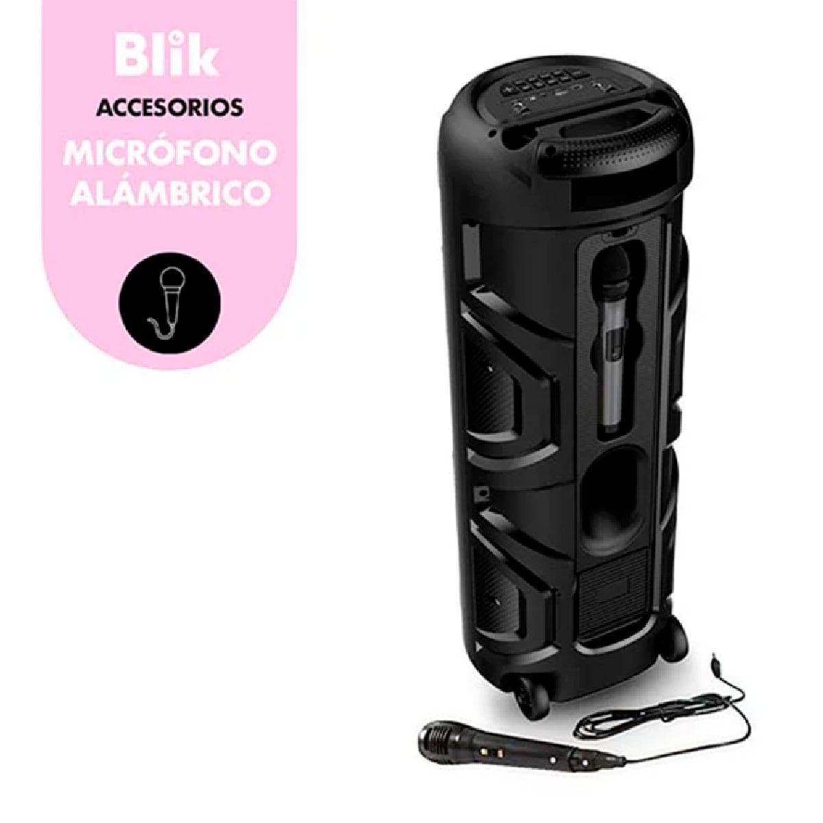 PARLANTE BLUETOOTH KARAOKE CON MICRÓFONO BLIK WAVEMAX2 - 3