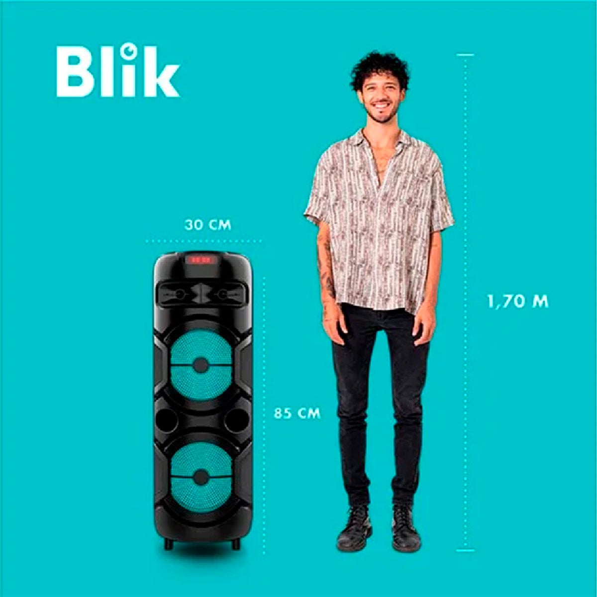 PARLANTE BLUETOOTH KARAOKE CON MICRÓFONO BLIK WAVEMAX2 - 4