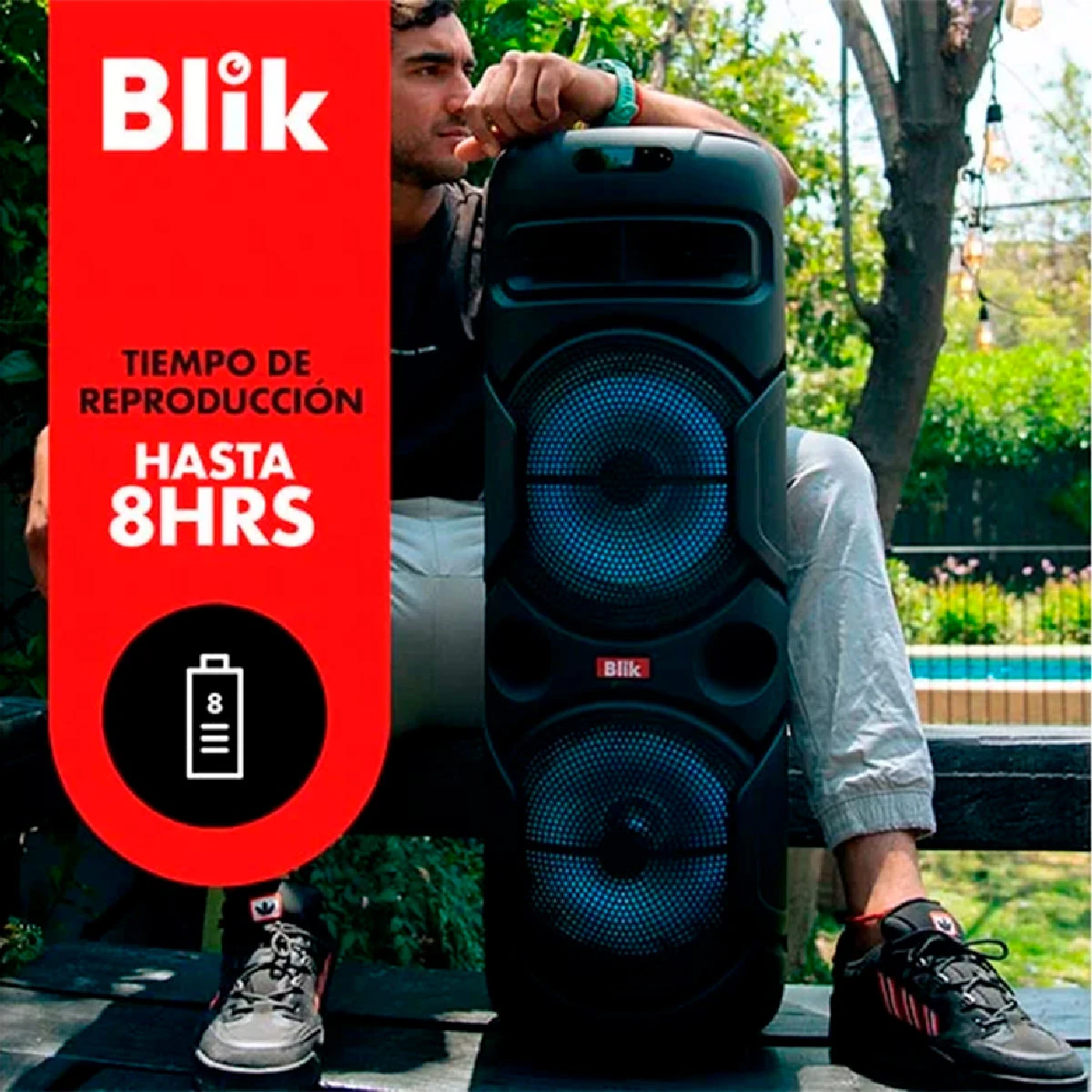 PARLANTE BLUETOOTH KARAOKE CON MICRÓFONO BLIK WAVEMAX2 - 5