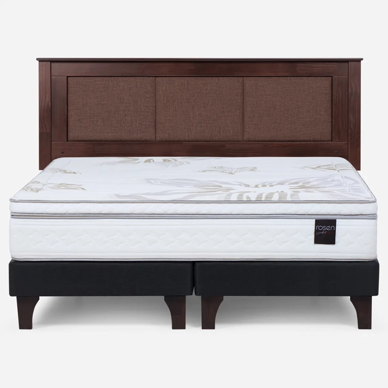 CAMA EUROPEA ROSEN ART 4 BD 2 PLAZAS + RESPALDO RACHEL